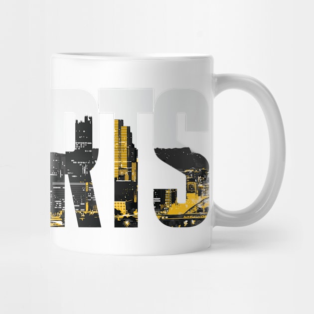 Pittsburgh Sports Black and Yellow Skyline by polliadesign